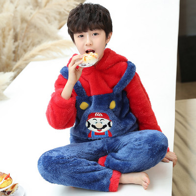 Detské dvojdielne plyšové pyžamo pre chlapcov