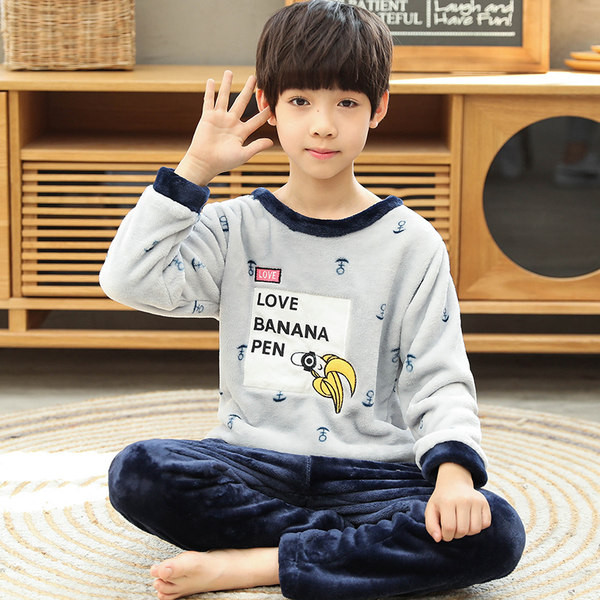 Detské dvojdielne plyšové pyžamo pre chlapcov