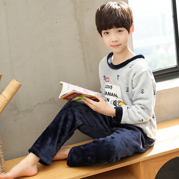 Detské dvojdielne plyšové pyžamo pre chlapcov