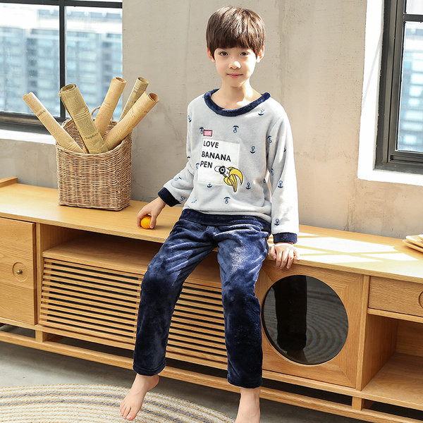 Detské dvojdielne plyšové pyžamo pre chlapcov