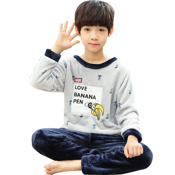 Detské dvojdielne plyšové pyžamo pre chlapcov