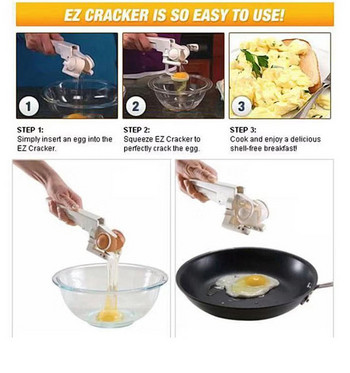Ръчен крекер за яйца York & White Separator Както се вижда по телевизията Помощник Нова отварачка за яйца Кухненски инструмент