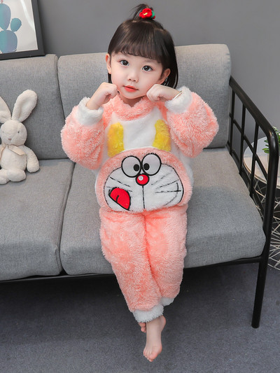 Детска пухена пижама с бродерия -подходяща за момчета и момичета