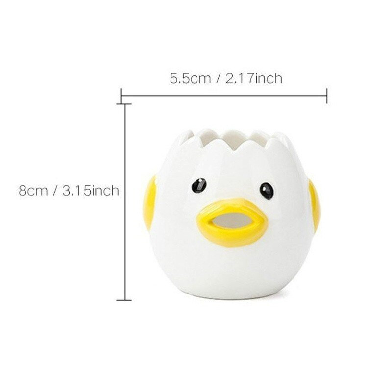 Krásny keramický oddeľovač vajec Kawaii kuriatko Kreatívny kreslený sliepkový žĺtok kuriatko oddeľovač vajec Jedálenský varenie Kuchynský gadget