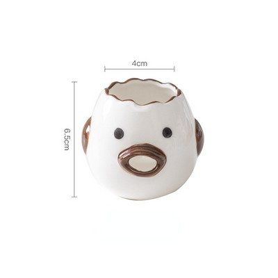 1 ks oddeľovač bielkovín, roztomilý kurací keramický oddeľovač bielkovín a žĺtkov, filter na vajcia, kuchynské náradie, príslušenstvo na pečenie, držiak na vajcia