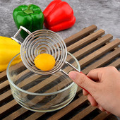 Разделител за яйчен белтък от неръждаема стомана Спирален разделител за премахване на яйчен жълтък с дръжка за домашно кухненско готвене Готвене в пекарна