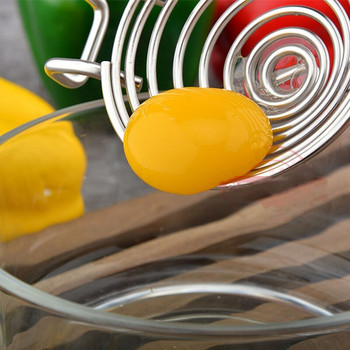 Разделител за яйчен белтък от неръждаема стомана Спирален разделител за премахване на яйчен жълтък с дръжка за домашно кухненско готвене Готвене в пекарна