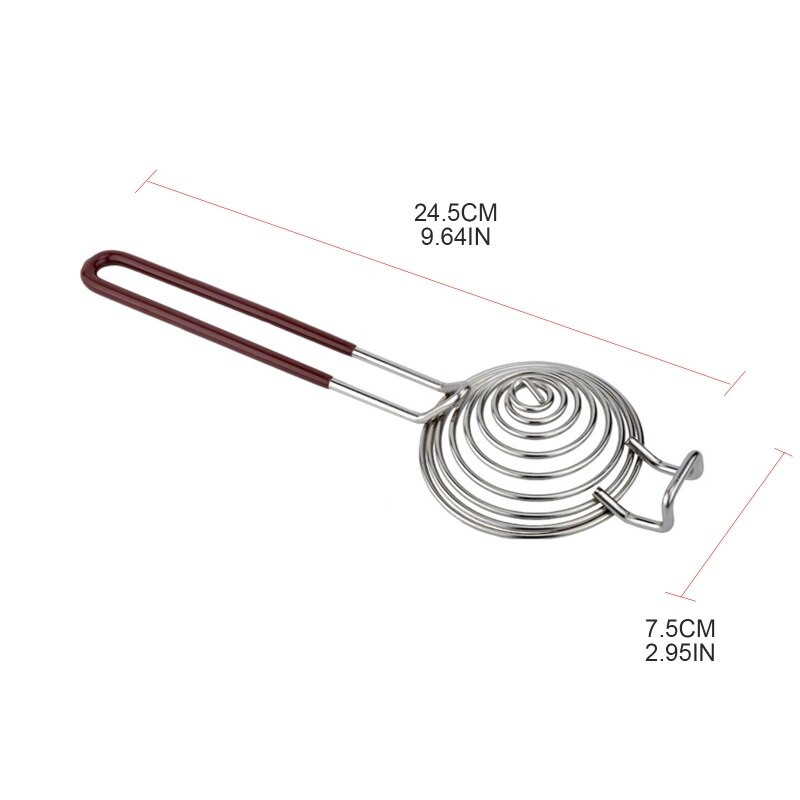 Разделител за яйчен белтък от неръждаема стомана Спирален разделител за премахване на яйчен жълтък с дръжка за домашно кухненско готвене Готвене в пекарна
