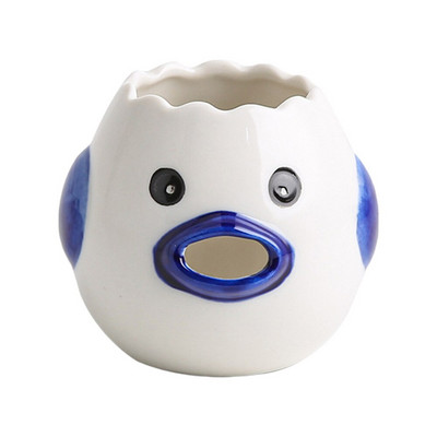 Keramický odpeňovač na bielkoviny z vajec, roztomilý kreslený model, separátor pre domácnosť, ľahko čistiteľný, dutý vyrezávaný dizajn, kuchynský nástroj na varenie