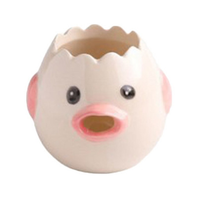 Keramický odpeňovač na bielkoviny z vajec, roztomilý kreslený model, separátor pre domácnosť, ľahko čistiteľný, dutý vyrezávaný dizajn, kuchynský nástroj na varenie