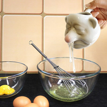 Керамични креативни кухненски прибори Snot Dwarf Сепаратор за яйчен белтък Керамичен голям нос Филтър за яйчен белтък и жълтък