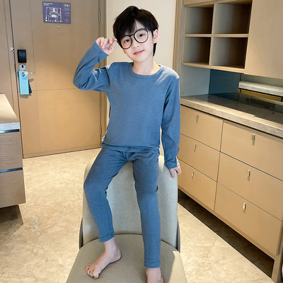 Dvojdielne pyžamo pre chlapcov v jednofarebnej farbe