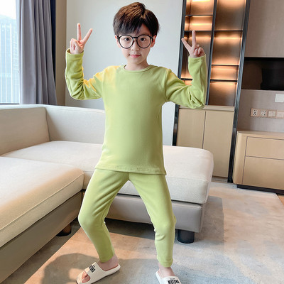 Dvojdielne pyžamo pre chlapcov v jednofarebnej farbe