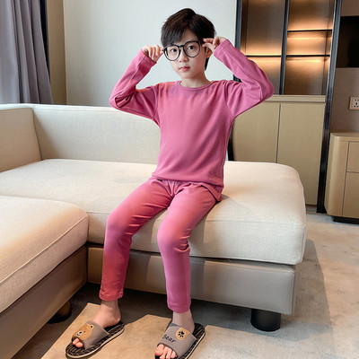 Dvojdielne pyžamo pre chlapcov v jednofarebnej farbe