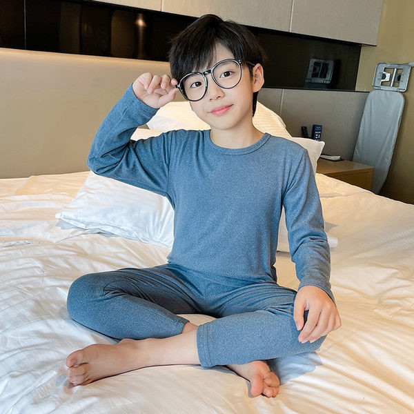 Dvojdielne pyžamo pre chlapcov v jednofarebnej farbe