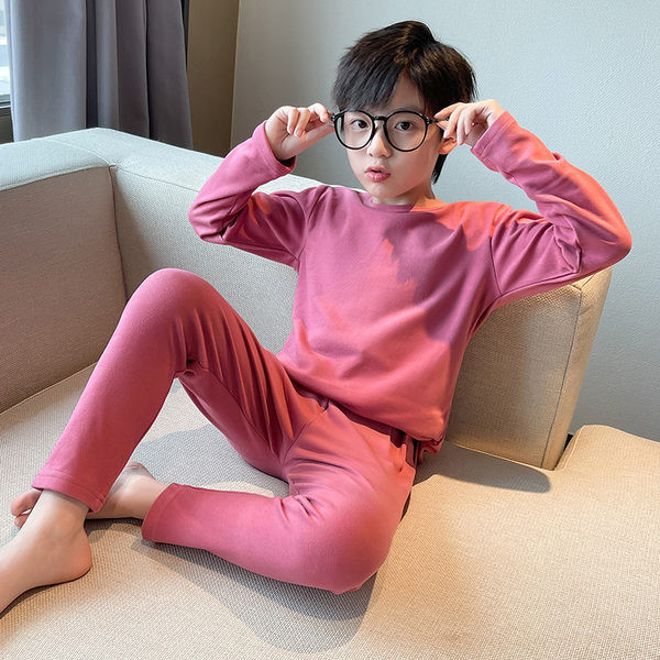 Dvojdielne pyžamo pre chlapcov v jednofarebnej farbe