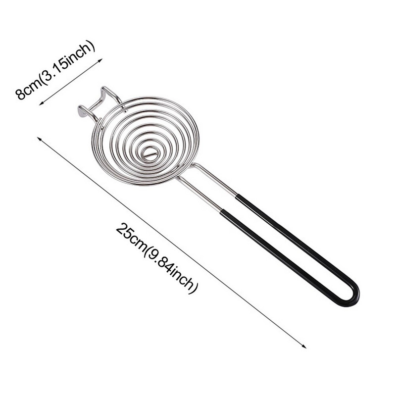 Сепаратор за яйца Удължена дръжка от неръждаема стомана Сепаратор за жълтъци Творчески полезни приспособления за готвене на яйца Кухненски прибори Аксесоари