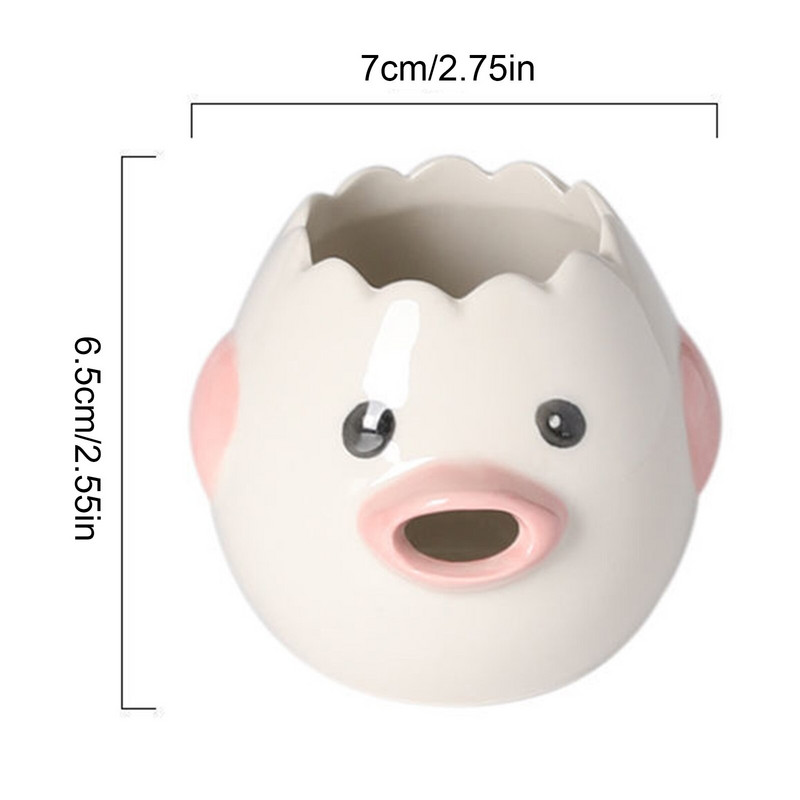 Oddeľovač vaječných bielkov, roztomilý keramický oddeľovač vaječných žĺtkov, filter na vajcia, kuchynské nástroje na pečenie, oddeľovač vajec, sito na oddeľovanie