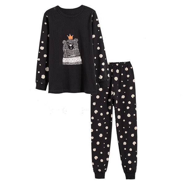 Nové vzorované bodkované blúzkové a spodné pyžamo pre chlapcov
