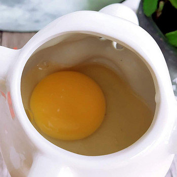 Αστείο διαχωριστικό ασπράδι Αυγό διαχωριστικό μύτης Διαχωριστής αυγών Νάνοι σχήμα προσώπου Σίτα κόσκινο αυγού Εργαλείο κουζίνας Κεραμικό διαχωριστικό αυγών