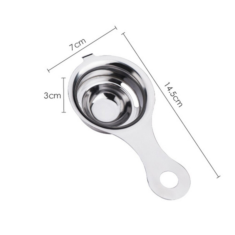 Сепаратор за яйчен жълтък от неръждаема стомана Професионален филтър за яйца Творчески инструмент за печене Практични кухненски джаджи за домашна кухня