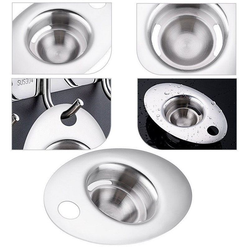 Сепаратор за яйца от неръждаема стомана 304 Битов филтър за яйчен белтък и жълтък Подложка Кухненски инструмент за яйца Издръжливост Сепаратор за яйца 2021