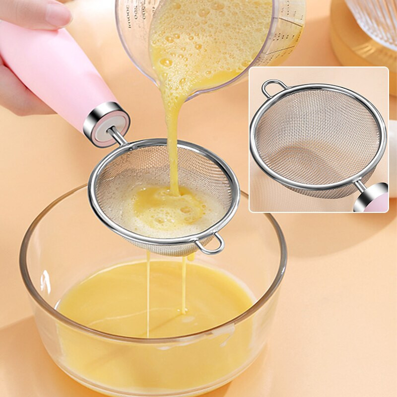 Разбивач за яйца Сепаратор за яйца Пресейте с вендуза Дебела дръжка Неръждаема стомана Кухня Инструменти за печене Дебели