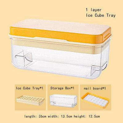 32 mriežkových zásobníkov na ľad s vekom, plastových foriem na ľad, domácich kuchynských barových doplnkov, kreatívnych DIY štvorcových foriem na kocky ľadu, chladničky, ľadovej krabice