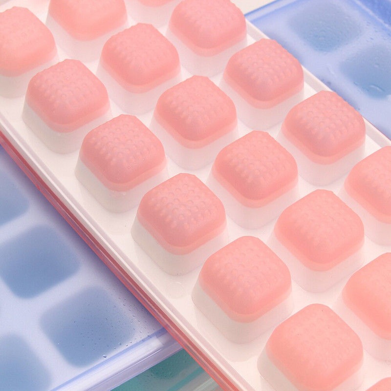 3-balenie silikónových formičiek na ľad s odnímateľným vekom odolným voči rozliatiu, ľahko uvoľniteľné, stohovateľné, 21 dutín, výrobník ľadu svojpomocne