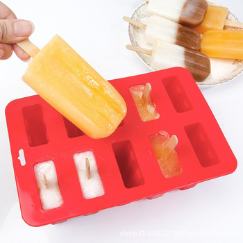 4/10 кухина Силиконова форма за сладолед за печене Машина за ледени кубчета Фризер Десерти Тава Направи си сам Домашна форма за сладолед Кухненски инструменти