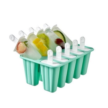 Креативна силиконова тава за лед Ice Maker Инструменти за сладолед Домашен DIY Popsicle Ice Cream Making Mold Set Popsicle Maker Mold