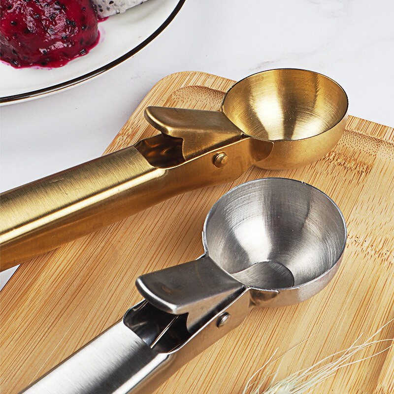 Nástroj na naberačku zmrzliny z nehrdzavejúcej ocele, naberačka na sušienky, lyžica na zmrzlinu, forma na ľadovú guľu, jogurt, cesto, mäso, melón, lyžica, kuchynský gadget.