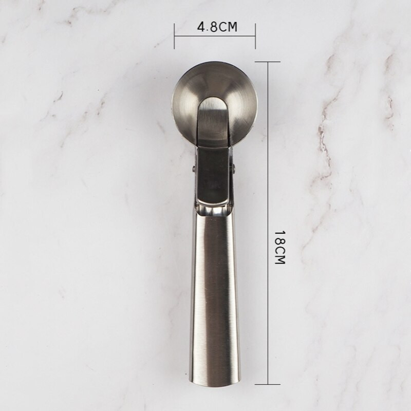 Nástroj na naberačku zmrzliny z nehrdzavejúcej ocele, naberačka na sušienky, lyžica na zmrzlinu, forma na ľadovú guľu, jogurt, cesto, mäso, melón, lyžica, kuchynský gadget.