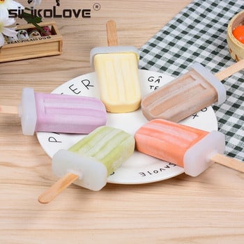 SILIKOLOVE 12 Cavity Frozen Ice Pop Maker Хранителни силиконови форми за сладолед за многократна употреба с 12 пръчици