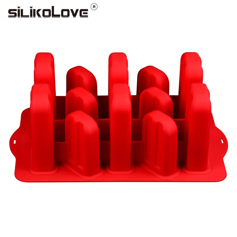SILIKOLOVE 12-dutinový silikónový stroj na výrobu zmrzliny, potravinárske formy na nanuky, opakovane použiteľné formy na zmrzlinu s 12 tyčinkami.