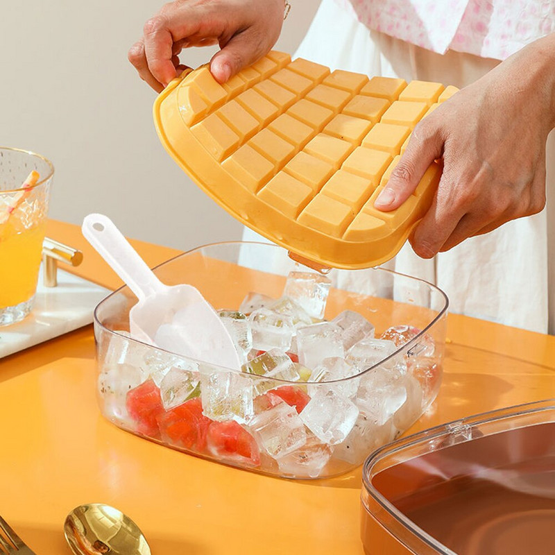 Tácka na ľadové kocky 36 mriežok, silikónová forma na výrobu zmrzliny, skladovacia nádoba na ľad, mriežka na ľad, forma na výrobu ľadu