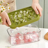 Tácka na ľad s vekom a úložným priestorom na ľad, bez BPA, 22 mriežok, malé tácky na ľad, ľahko sa uvoľňujú na chladné nápoje, kuchynský bar