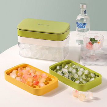 Тава за кубчета лед с капак и кутия за съхранение на лед, без BPA 22 решетки малки форми за кубчета лед Лесно освобождаване за кухненски бар Cool Drinks