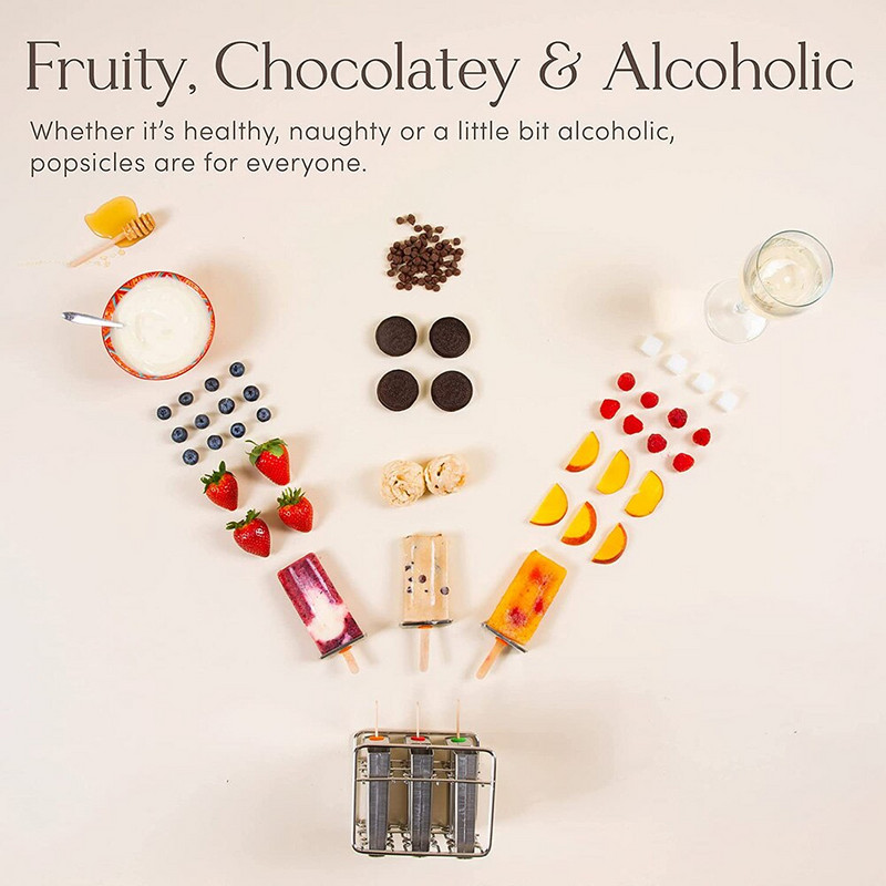 Stojan na formu na nanuk z nehrdzavejúcej ocele, mrazený nanuk, výrobník ľadu na nanuk, domáca forma na zmrzlinu s držiakom na nanuk