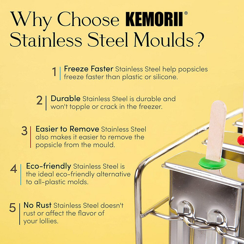 Stojan na formu na nanuk z nehrdzavejúcej ocele, mrazený nanuk, výrobník ľadu na nanuk, domáca forma na zmrzlinu s držiakom na nanuk