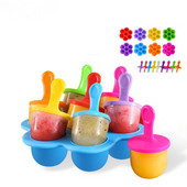 7-dierková silikónová forma na zmrzlinu, forma na nanuk, opakovane použiteľná, DIY forma na ľad, forma na nanuk, forma na doplnok stravy, domáce kuchynské náradie