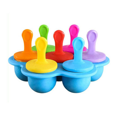 7-dierková silikónová forma na zmrzlinu, forma na nanuk, opakovane použiteľná, DIY forma na ľad, forma na nanuk, forma na doplnok stravy, domáce kuchynské náradie