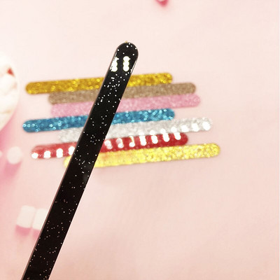 50 ks trblietavých akrylových tyčiniek na zmrzlinu, jednofarebných flitrov, tyčiniek na zmrzlinu, remeslá na zmrzlinu, DIY tyčinka na ľadovú kocku, ručne vyrobený nástroj na pečenie