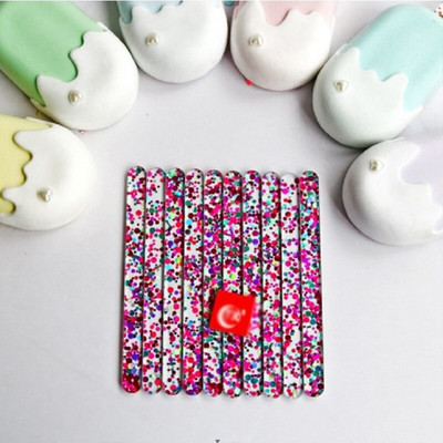 50 ks trblietavých akrylových tyčiniek na zmrzlinu, jednofarebných flitrov, tyčiniek na zmrzlinu, remeslá na zmrzlinu, DIY tyčinka na ľadovú kocku, ručne vyrobený nástroj na pečenie