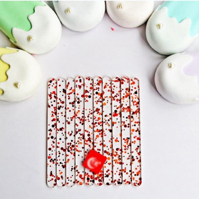 50 ks trblietavých akrylových tyčiniek na zmrzlinu, jednofarebných flitrov, tyčiniek na zmrzlinu, remeslá na zmrzlinu, DIY tyčinka na ľadovú kocku, ručne vyrobený nástroj na pečenie