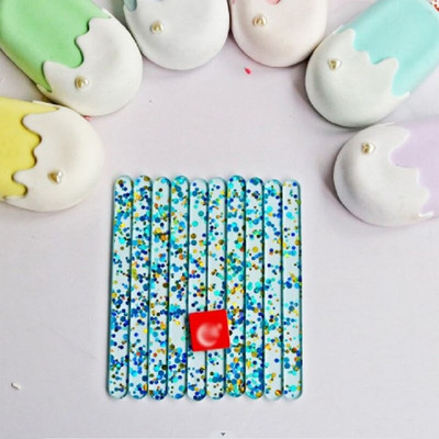 50 ks trblietavých akrylových tyčiniek na zmrzlinu, jednofarebných flitrov, tyčiniek na zmrzlinu, remeslá na zmrzlinu, DIY tyčinka na ľadovú kocku, ručne vyrobený nástroj na pečenie