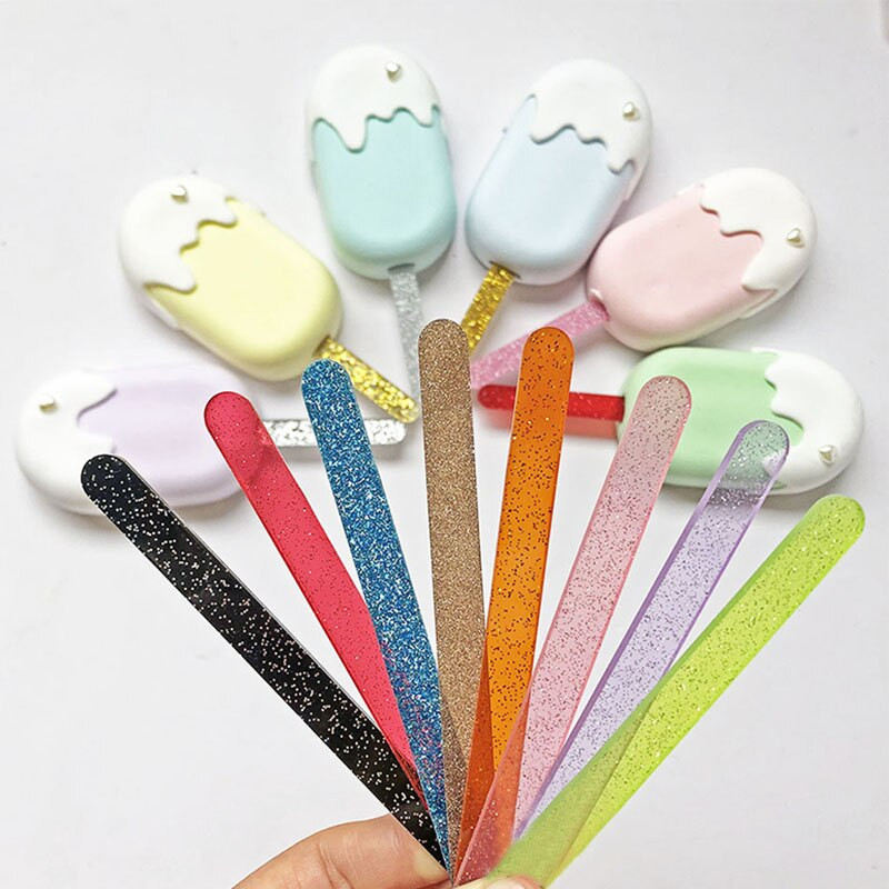 50 ks trblietavých akrylových tyčiniek na zmrzlinu, jednofarebných flitrov, tyčiniek na zmrzlinu, remeslá na zmrzlinu, DIY tyčinka na ľadovú kocku, ručne vyrobený nástroj na pečenie