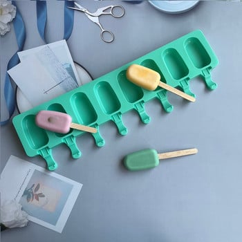 Силиконова форма за сладолед Направи си сам Шоколадови десерти Popsicle Форми Тава Машина за лед на кубчета Домашно приготвени инструменти Консумативи за лятно парти
