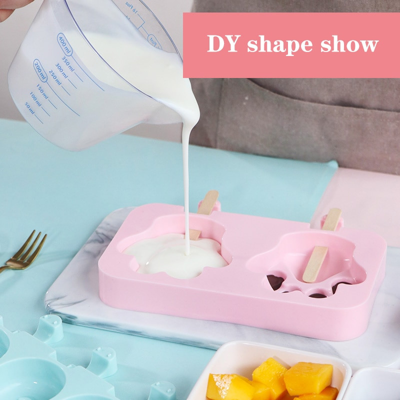 Forma na zmrzlinu, domáca zmrzlina, forma na nanuk, sorbet, domáce deti, roztomilá silikónová forma na výrobu kreslenej zmrzliny