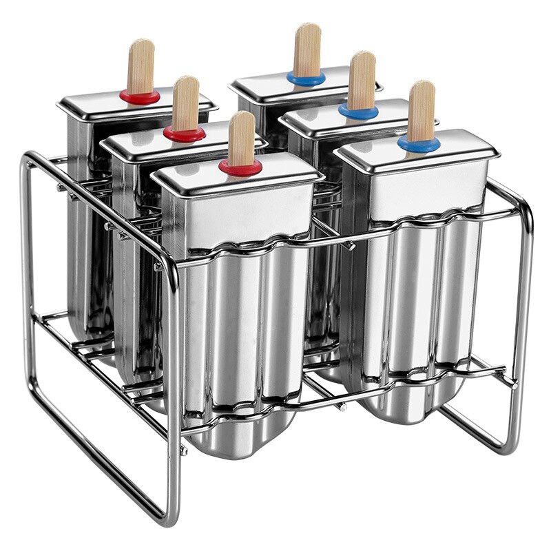 Stojan na formy na zmrzlinu z nehrdzavejúcej ocele 304, držiak na tyčinky na zmrzlinu pre domácich majstrov, kuchynské potreby na výrobu zmrzliny